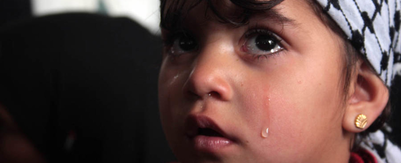 Gazan child crying