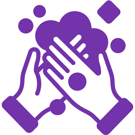 A graphic depicting family hygiene kits distributed 