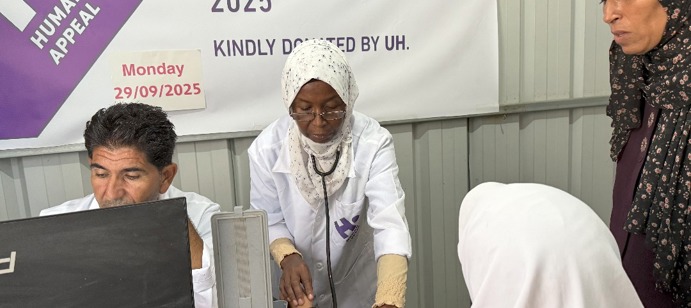 On September 29th 2025, Human Appeal set up a daily makeshift clinic at Al-Awda Health Center in Deir al-Balah, serving camps that shelters 6,000 displaced families around 30,000 people in urgent need of medical care.