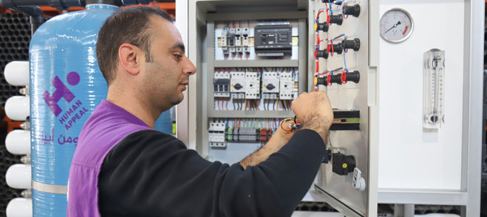 Human Appeal water desalination plant in Rafah, Gaza
