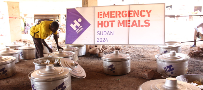 With your kindness, Human Appeal cooked 9,000 hot meals and served them monthly to 2,000 malnourished families