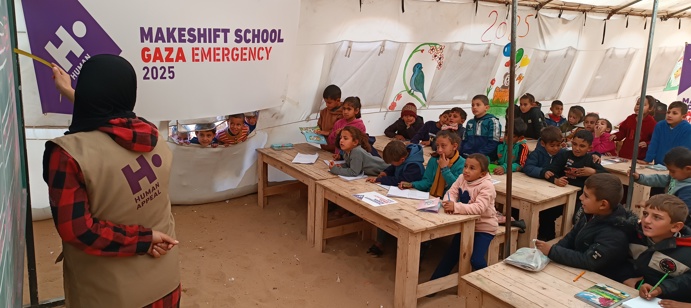 You helped us establish 8 mobile schools, providing safe, temporary learning spaces for 600 displaced children aged 6-10.