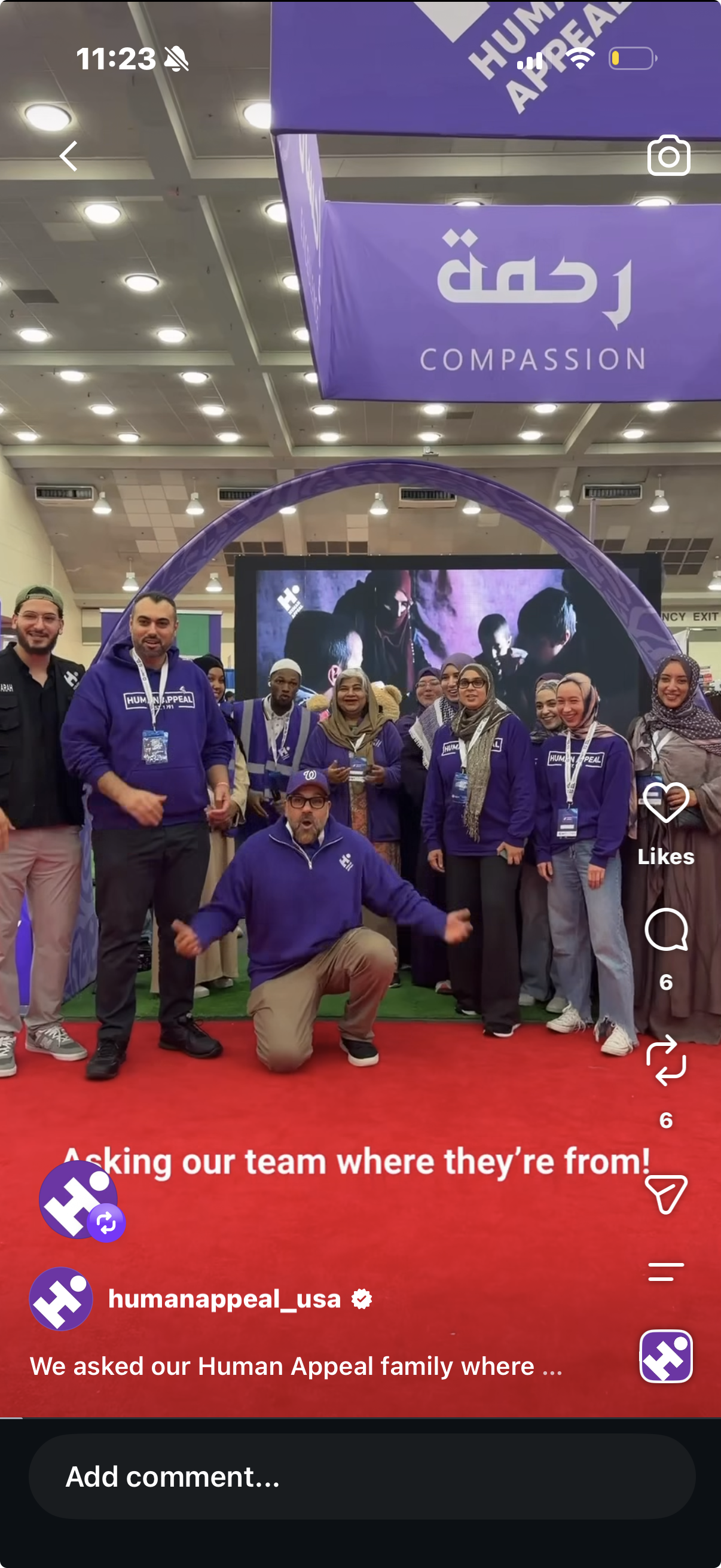 Volunteers at a Human Appeal event