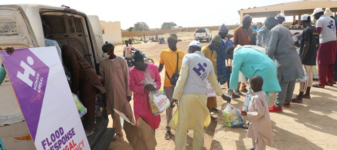 With your mercy, 500 families supported with food, hygiene kits, blankets, and mosquito nets in Senegal following the floods