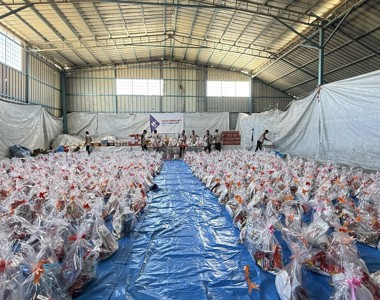 Qurbani meat prepared for distribution in Gaza